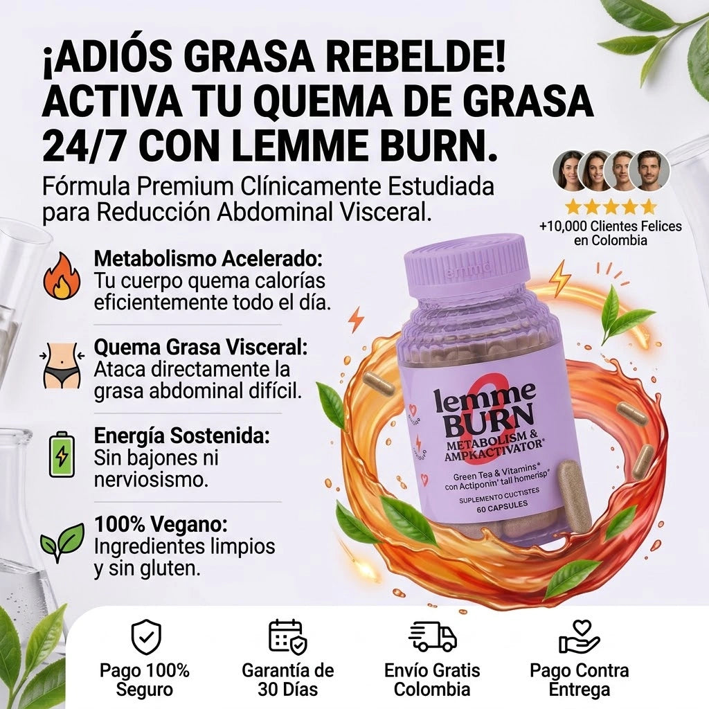 LEMME BURN: QUEMADOR ABDOMINAL & ACTIVADOR DE METABOLISMO 🔥🍃