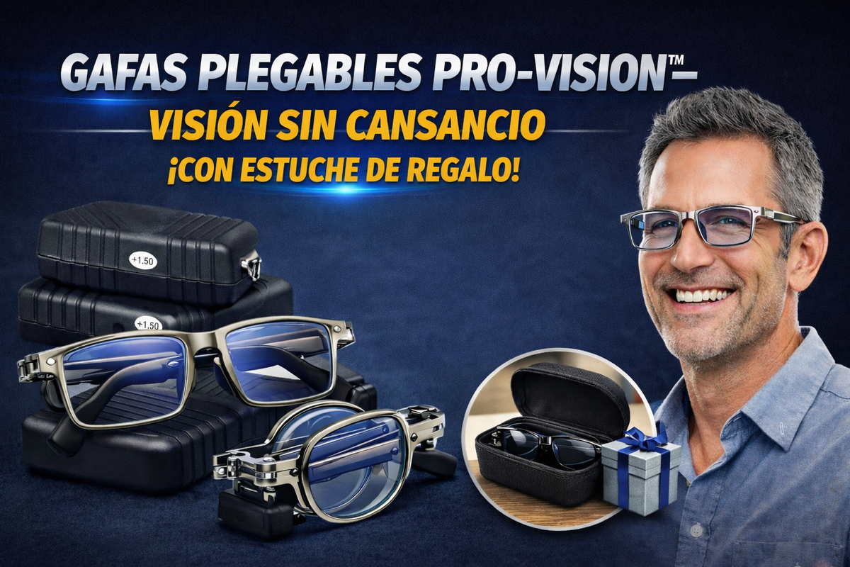 GAFAS PLEGABLES PRO-VISION™ – VISIÓN SIN CANSANCIO ¡𝐂𝐎𝐍 𝐄𝐒𝐓𝐔𝐂𝐇𝐄 𝐃𝐄 𝐑𝐄𝐆𝐀𝐋𝐎!