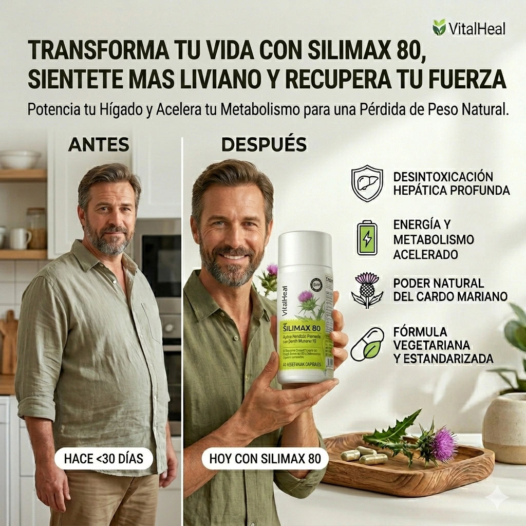 🌿 SILIMAX 80 ✨ Apoyo Hepático Premium con Cardo Mariano