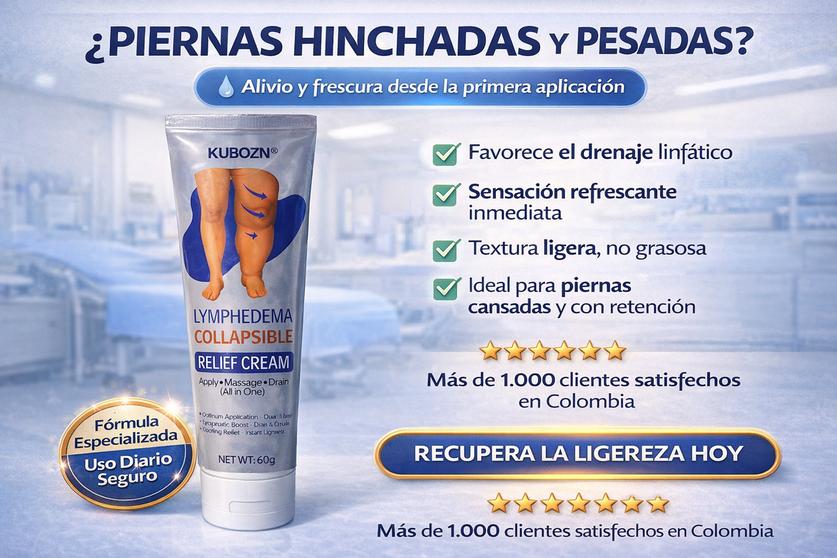 KUBOZN 💧 Drenaje Linfático Intensivo – Alivio para Piernas Hinchadas 🦵✨ (60g)