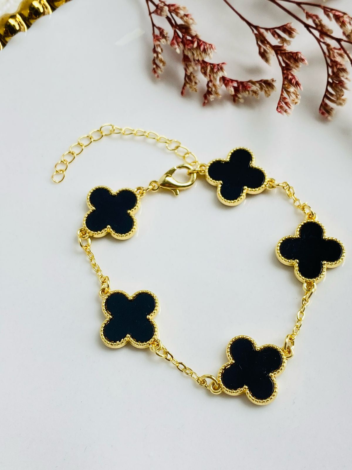 🍀✨ PULSERA TRÉBOL VAN CLEEF® RODINADA UNISEX ✨🍀 🎁 PROMO 2X1 + CAJA DE REGALO 🎁