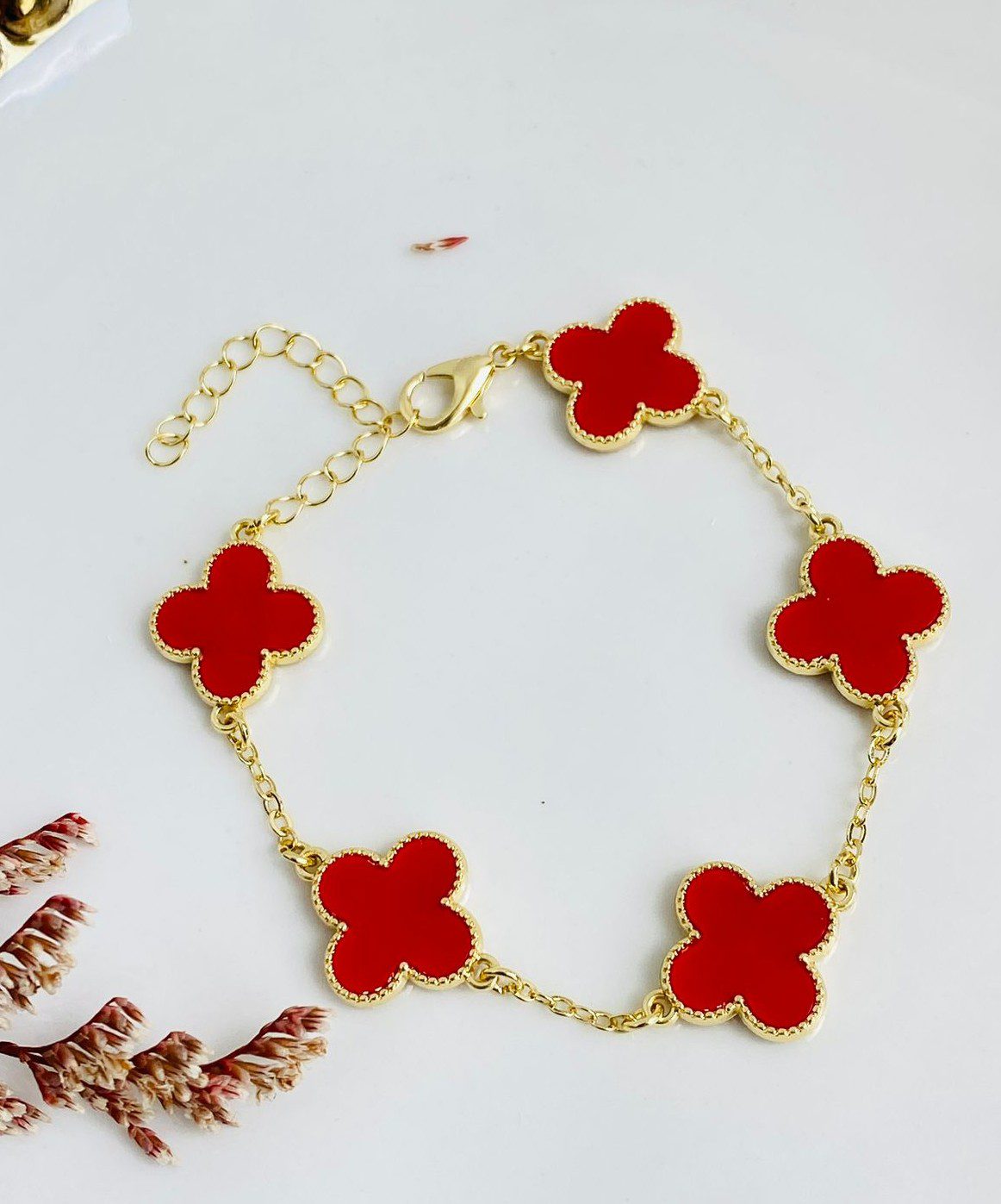 🍀✨ PULSERA TRÉBOL VAN CLEEF® RODINADA UNISEX ✨🍀 🎁 PROMO 2X1 + CAJA DE REGALO 🎁