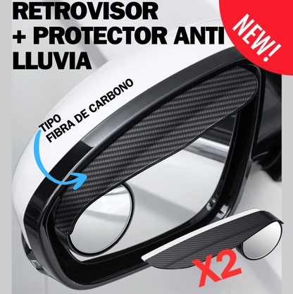 CarbonVision™ | Retrovisores Premium Anti Lluvia y Antipuntos Ciegos