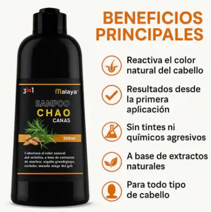 SHAMPOO NO MAS CANAS - RECUPERA TU COLOR Y JUVENTUD ✨