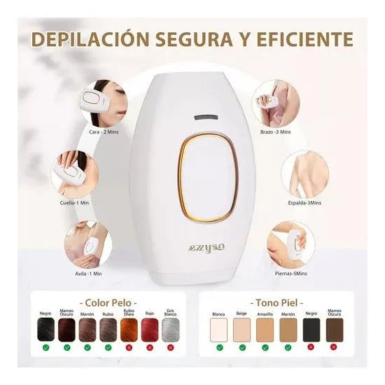 DEPILADORA LÁSER IPL PROFESIONAL PARA RESULTADOS DURADEROS ✨💆‍♀️🔋