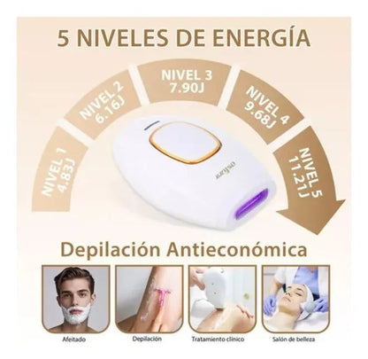 DEPILADORA LÁSER IPL PROFESIONAL PARA RESULTADOS DURADEROS ✨💆‍♀️🔋