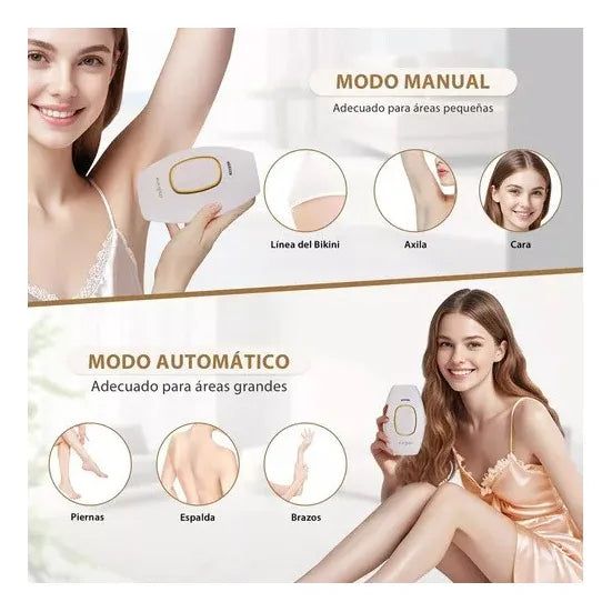 DEPILADORA LÁSER IPL PROFESIONAL PARA RESULTADOS DURADEROS ✨💆‍♀️🔋
