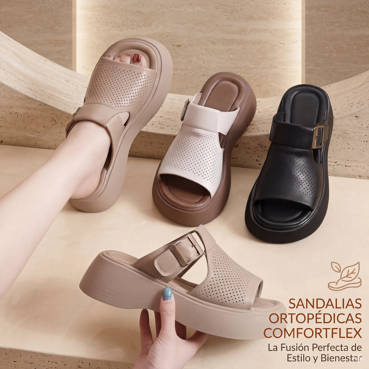 👣 SANDALIAS ORTOPÉDICAS COMFORTFLEX 💙