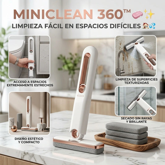 MINICLEAN 360™ 🧼✨ | LIMPIEZA FÁCIL EN ESPACIOS DIFÍCILES 🏠💦