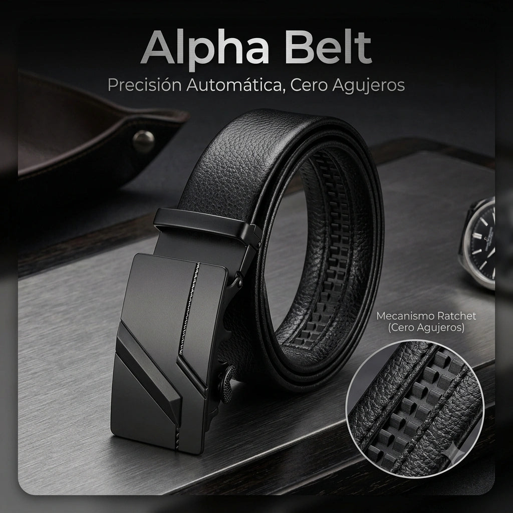 🖤 Alpha Belt — Precisión Automática, Cero Agujeros ⚙️