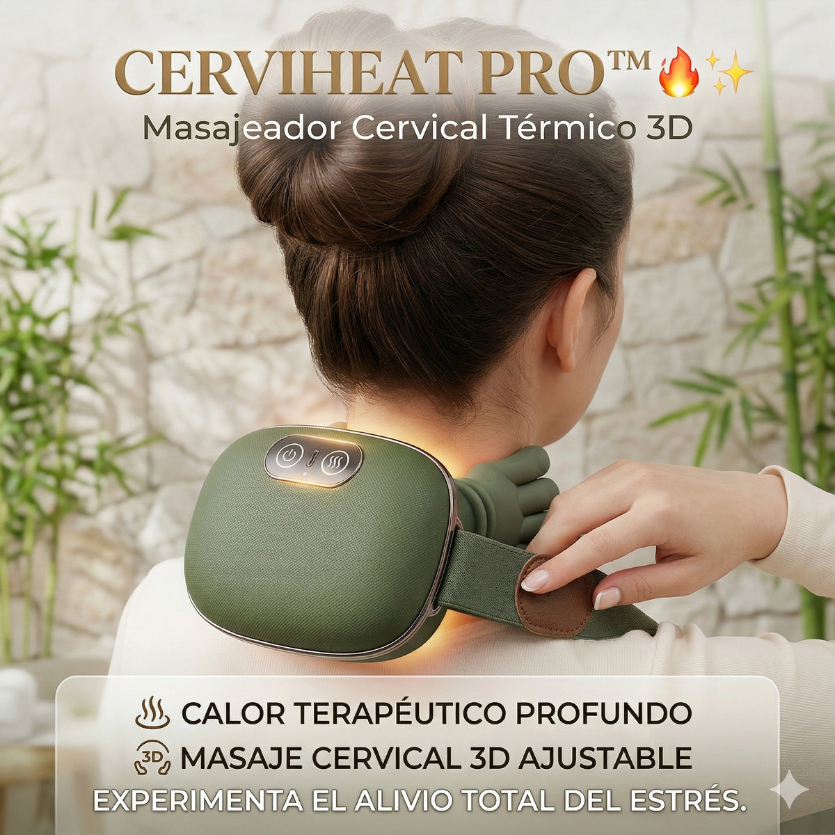 CERVIHEAT PRO™ 🔥✨ Masajeador Cervical Térmico 3D