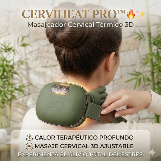 CERVIHEAT PRO™ 🔥✨ Masajeador Cervical Térmico 3D
