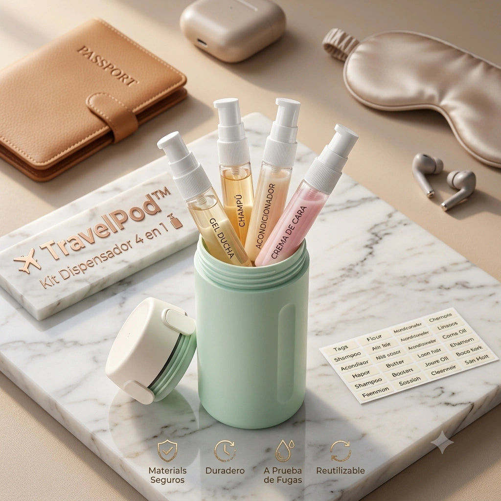 ✈️ TravelPod™ | Kit Dispensador 4 en 1 🧴
