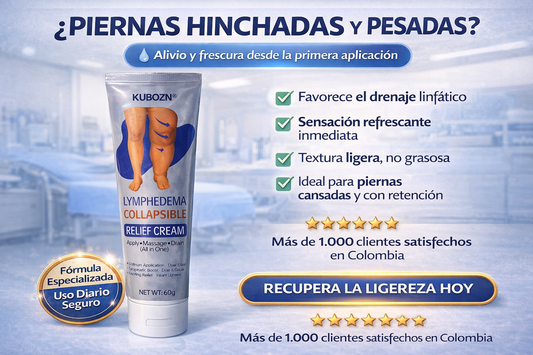 KUBOZN 💧 Drenaje Linfático Intensivo – Alivio para Piernas Hinchadas 🦵✨ (60g)